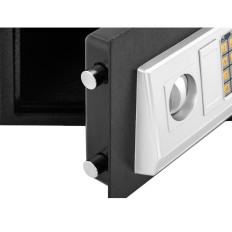 Sikker elektronisk safe på chaft og nøkkel 38x30x30 cm