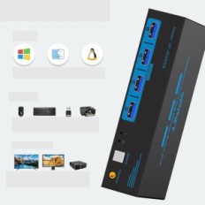 KVM DisplayPort 2xpc switch para 2 monitores 4k120Hz 8k60hz USB3.0