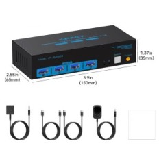 Epätäydellinen KVM DisplayPort 2XPC-kytkin 2 näytöille 4K120Hz 8k60hz