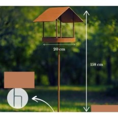 Madáretető az állványon 158 cm Maximális fém
