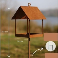 Bird Feeder på et stativ 143 cm rustik metal