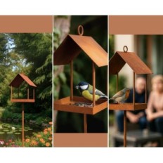 Bird podávač na stojane 143 cm rustikálny kov