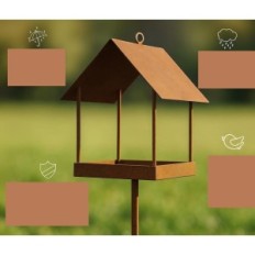 Bird feeder on a stand 143 cm Rustic metal