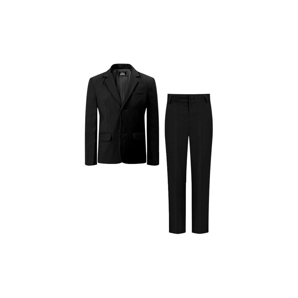 Gebrauchte 2-teilige Jungenanzug Black Jacke und Hosen 7-8 Jahre