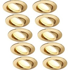 Montāžas LED Lukturis 10 gab. HCFEI Matless Gold 5W 3000K 68mm