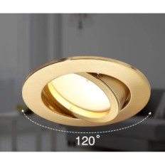 LED fényszóró 10 HCFEI matte arany 5W 3000K 68mm