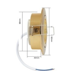 Asennus LED-ajovalo 10 kpl HCFEI Matton Gold 5W 3000K 68mm
