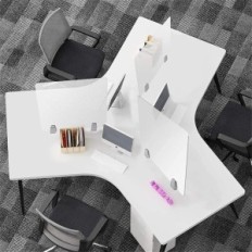 Paredes de mesa acrílicas incompletas com 60x40 cm clipes. YBAYMY 4 PCS.