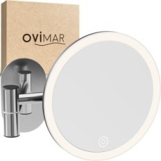 Cosmetische spiegel Ovimar Vorupor zilveren LED magnetische wandtentoonstelling