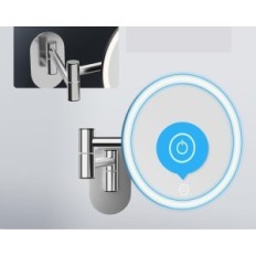 Espejo cosmético OVIMAR VORUPOR LED de plata de la pared magnética