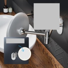 Kozmetički ogledalo Vorupor Ordver Silver LED magnetske zidne izložbe