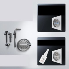 Specchio cosmetico Ovimar Vorupor argento 5x ingrandimento murale