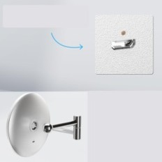 Miroir cosmétique Ovimar Vorupor Silver 5x Grossissement de mur