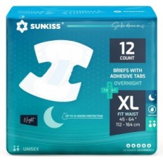 Natt sykepleiere for voksne XL 12 PCer. Sunkiss for urininkontinens
