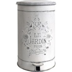 Garden Garbage Basket valkoiselle Retro Pedal Exhibitionille