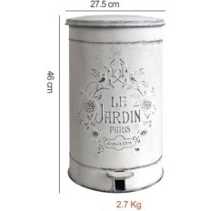 Have affaldskurv til hvid retro pedal udstilling