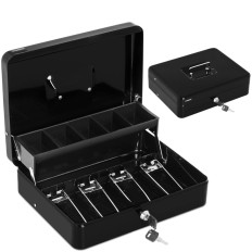 Steel casket for money with a Bilon coin