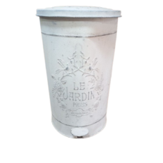 Garden Garbage Basket valkoiselle Retro Pedal Exhibitionille