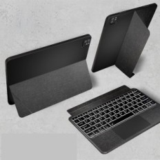 Veske med tastatur for iPad Pro 11 "2024 Doohoek Bluetooth Qwertz