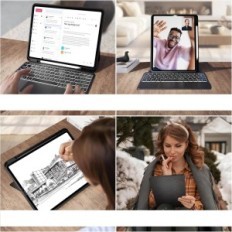 Case ar tastatūru iPad Pro 11 "2024 DOOHOEK Bluetooth Qwertz