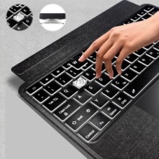 Slučaj s tipkovnicom za iPad Pro 11 "2024 dohoek Bluetooth Qwertz