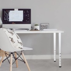 Benen voor tabel instelbaar 55-90 cm metalen 4-pc's. Jahof White