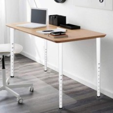 Ben for bord justerbar 55-90 cm metall 4 stk. Jahof White