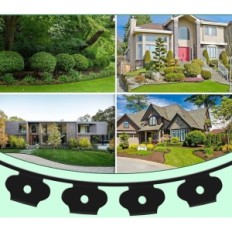 Bordure en plastique pour lawn 20 m YEEEBEC 10 cm + 60 broches