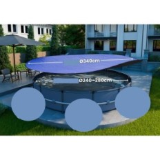 Cover for Pool Round 244 cm (Ø 240-280 cm) Planenfux 2W1 PE Summer / Winter 340 cm