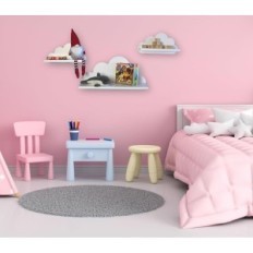 Scaffali di nuvole per camera per bambini MAFRAFT Maestro Bianco Set 3 PC.