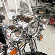 Διακοσμητικά δαχτυλίδια για Harley Hdbubalus 1x7 "+ 2x4,5" Chrome Set 3pcs