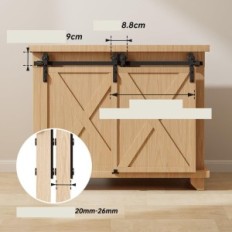 Csúsztatórendszer ajtókhoz BONIKLUBA 214 cm M07DJF kettős vágány