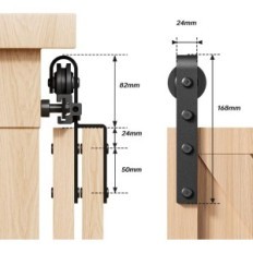 System przesuwny do drzwi BONIKLUBA 214 cm M07DJF podwójny tor