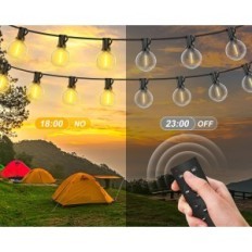 LED Garland Väline 30M aialamp rõdu terrass WarliSou CMC-ORG37A soe valge