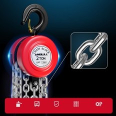 Usado Aubull 2T Hand Chain Hoist 3 m Chain 2,5 m