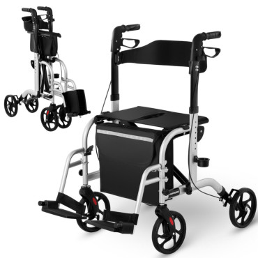 Balkonik 2in1 Rehabilitation Walker με πτυσσόμενη αναδίπλωση τσάντα για 136kg