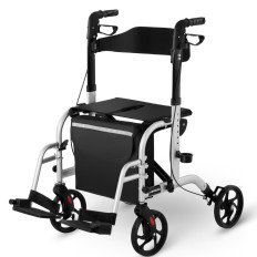 Balkonik 2in1 Rehabilitering Walker med sammenleggbar folding bag for 136 kg