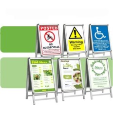 NewzeAlkids A2-reklamefylling. Dobbeltsidig aluminiumsstativ for plakater