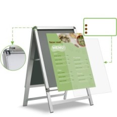 Newzealkids A2 Oglaševanje nadev. Dvostransko aluminijasto stojalo za plakate