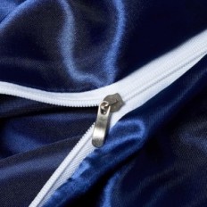 Um conjunto de cama de cetim Ashanlan 140x200 azul fronha + fronha