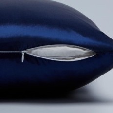 Un conjunto de lecho satinado Ashanlan 140x200 Funda de almohada azul + funda de almohada