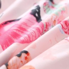 Biancheria da letto per bambini Ashanlan 140x200 rosa in microfibra Farfalle