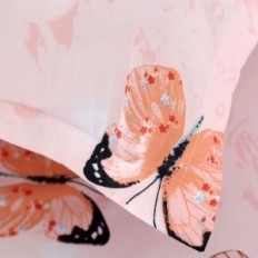 Detská posteľná bielizeň Ashanlan 140x200 Pink v motýle mikrovlákna