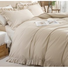 Biancheria da letto con Furbanka Ashanlan 135x200 Federa beige 80x80cm Microfiber