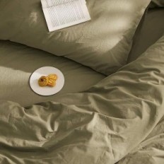 Vuodevaatteet Set Ashanlan 200x200 Vihreä 2 tyynyliinat 80x80 cm Microfiber