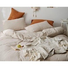 Liinavaatteet Microfiber Ashanlan 140x200 beige 2-kappale, jossa tyynyliina 70x90