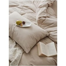 Linnen Microfiber Ashanlan 140x200 Beige 2-delige met een kussensloop 70x90