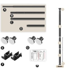 Pokojný obrazovka nastavitelná 180x300 cm Rozdělovací prostor