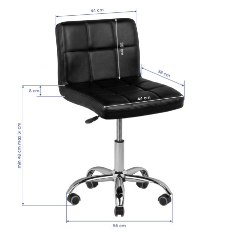 Sedia estetica GABBIANO A-5299 nera