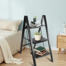 Teenz 3-step ladder Foldable wide steps up to 150 kg exhibition